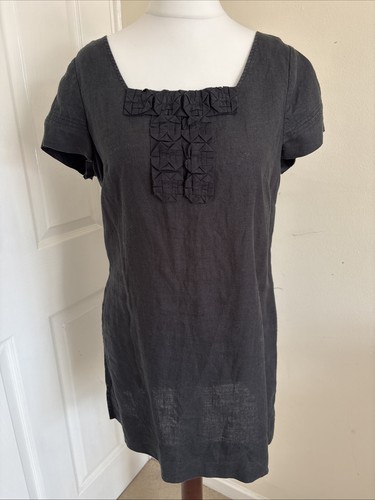 Black 100 linen tunic - m&s, 100%
