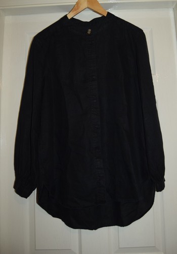 100 linen grandad collar - m&s, 100%