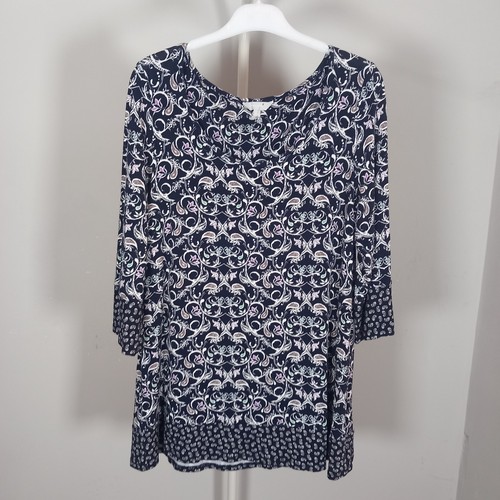 Paisley navy top women - navy, women's
